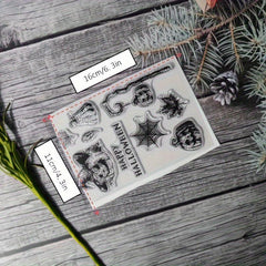 1pc Halloween Theme Stamp DIY Handcraft Scrapbook Journal Card Making Gift