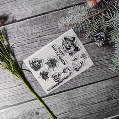 1pc Halloween Theme Stamp DIY Handcraft Scrapbook Journal Card Making Gift