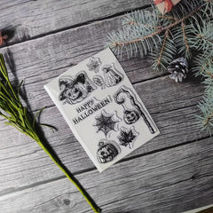 1pc Halloween Theme Stamp DIY Handcraft Scrapbook Journal Card Making Gift