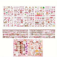 Chestnut King Series 10 Tape Sticker Cartoon Decoration Set