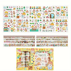 Chestnut King Series 10 Tape Sticker Cartoon Decoration Set