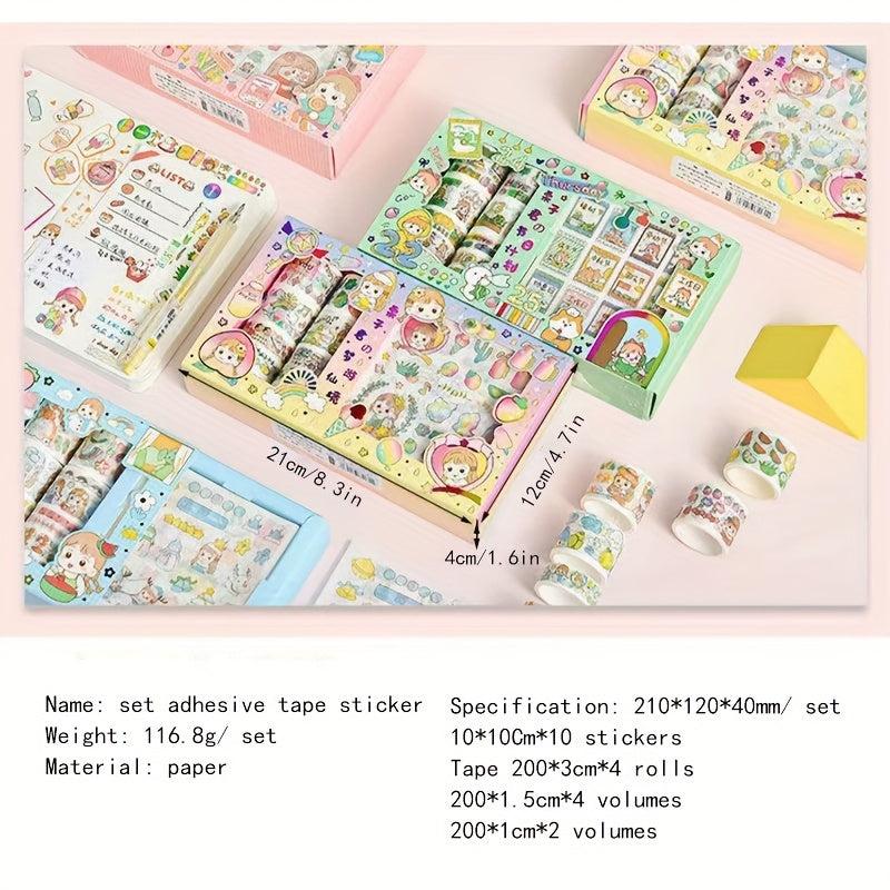Chestnut King Series 10 Tape Sticker Cartoon Decoration Set