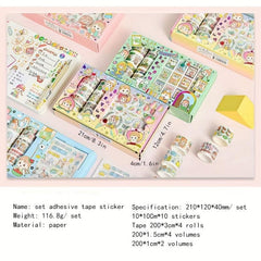 Chestnut King Series 10 Tape Sticker Cartoon Decoration Set