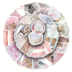 50pcs Ballet Style Journal Sticker Small Fresh Stickers for Decoration