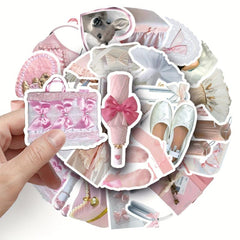 50pcs Ballet Style Journal Sticker Small Fresh Stickers for Decoration