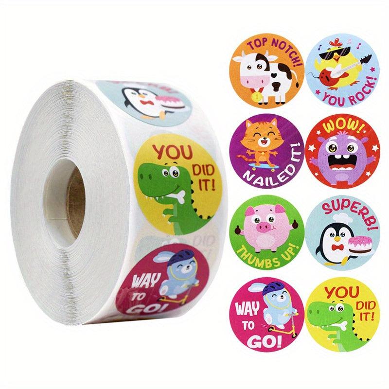 500pcs Little Animal Cartoon Reward Stickers Waterproof Stickers