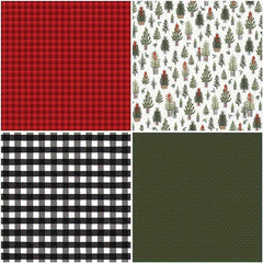 12pcs Large Farmhouse Christmas Paper for DIY Gift, Arts Crafts