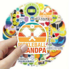 100pcs Pickleball Stickers - Creative Graffiti Self adhesive Label Stickers