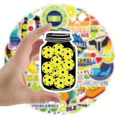 100pcs Pickleball Stickers - Creative Graffiti Self adhesive Label Stickers