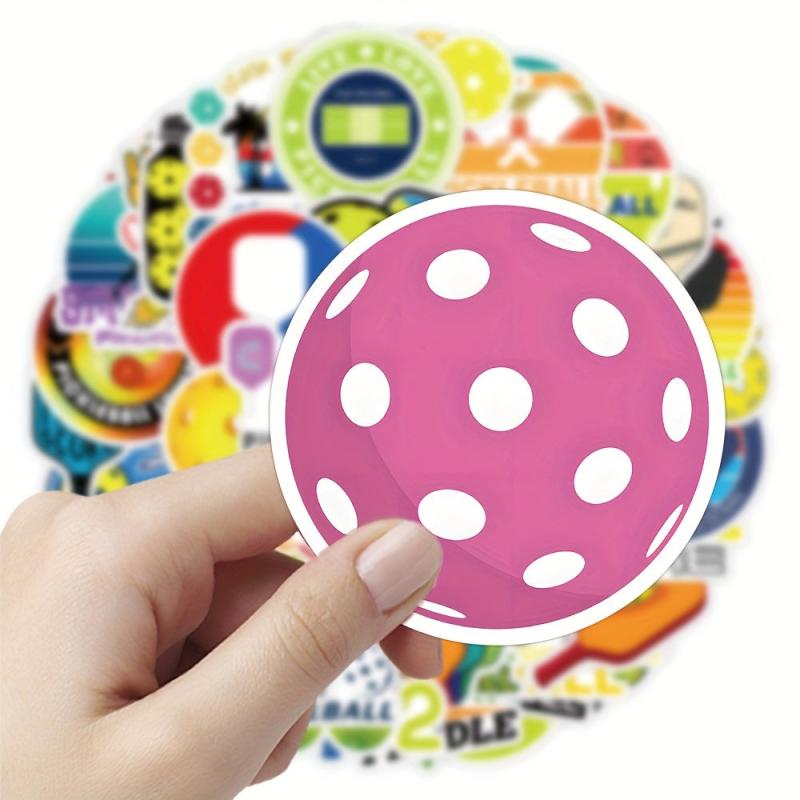 100pcs Pickleball Stickers - Creative Graffiti Self adhesive Label Stickers