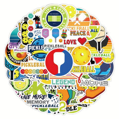 100pcs Pickleball Stickers - Creative Graffiti Self adhesive Label Stickers