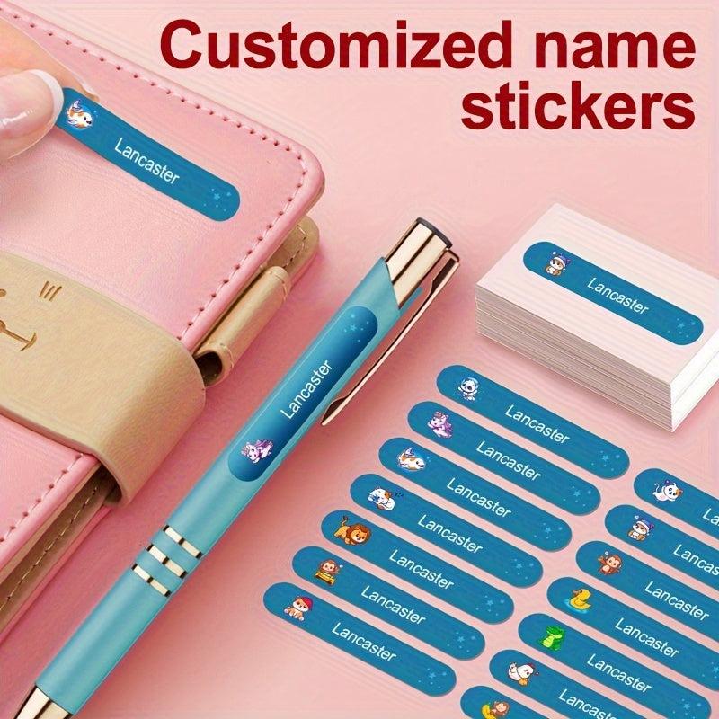 Personalized National Flag Name Labels for School Supply Labeling