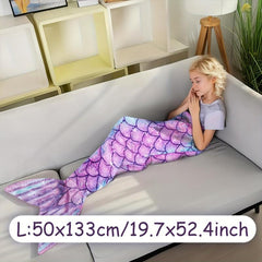 Soft Glitter Mermaid Throw Blanket - Ideal for Sofa, Bed, and Travel