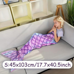 Soft Glitter Mermaid Throw Blanket - Ideal for Sofa, Bed, and Travel