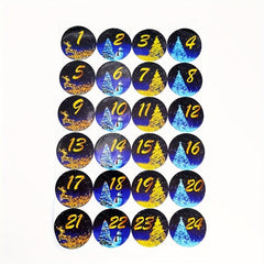 Christmas Number Stickers Self adhesive Labels Round Sealing Stickers