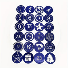 Christmas Number Stickers Self adhesive Labels Round Sealing Stickers