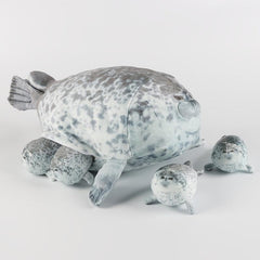 3D Sea Lion Mommy & Children Plush Pillow Toy