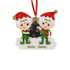 Customized Christmas Decoration Engraved Family Name