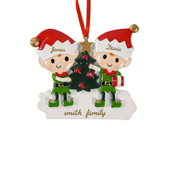 Customized Christmas Decoration Engraved Family Name
