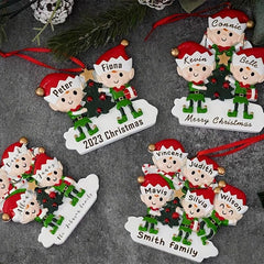 Customized Christmas Decoration Engraved Family Name