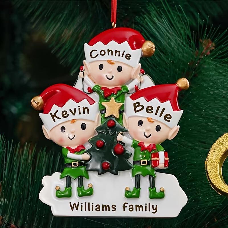 Customized Christmas Decoration Engraved Family Name