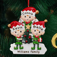 Customized Christmas Decoration Engraved Family Name
