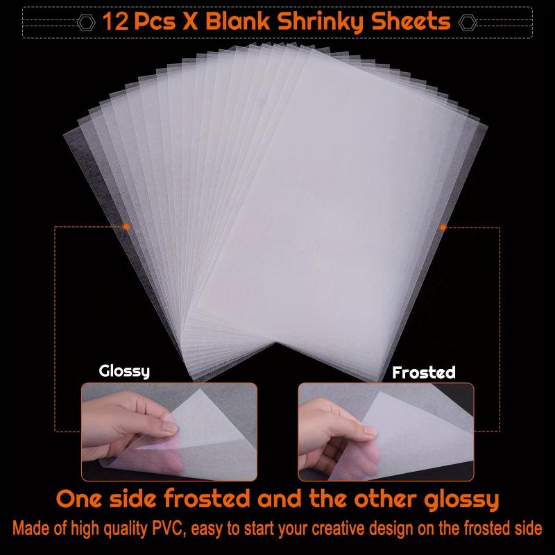 145pcs Heat Shrink Film Sheets DIY Keychains Halloween