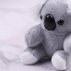 Gray Koala Bear Plush Stuffed Animal Keychain Backpack Car Bag Key Ring