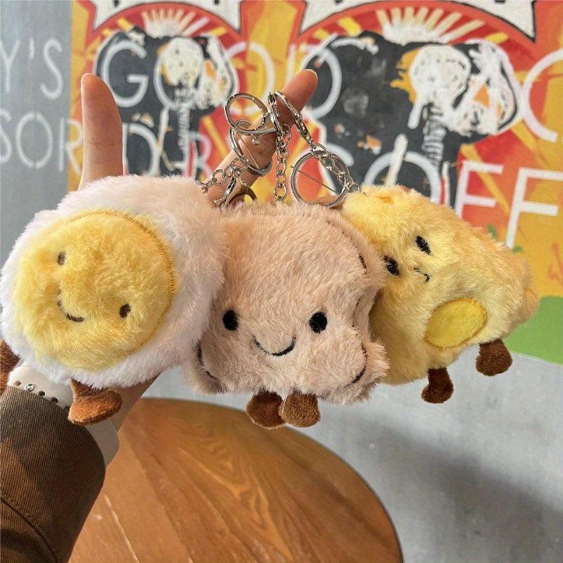 Christmas Party Cartoon Food Plush Pendant Wallet Doll Key Chain Decoration