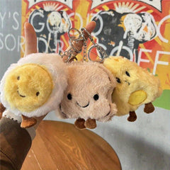 Christmas Party Cartoon Food Plush Pendant Wallet Doll Key Chain Decoration
