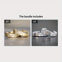 Zircon Micro-set Compact Hoop Earrings
