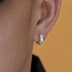Zircon Micro-set Compact Hoop Earrings