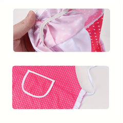Children's Kitchen Utensils Set with Apron Dress Up Role Play Chef