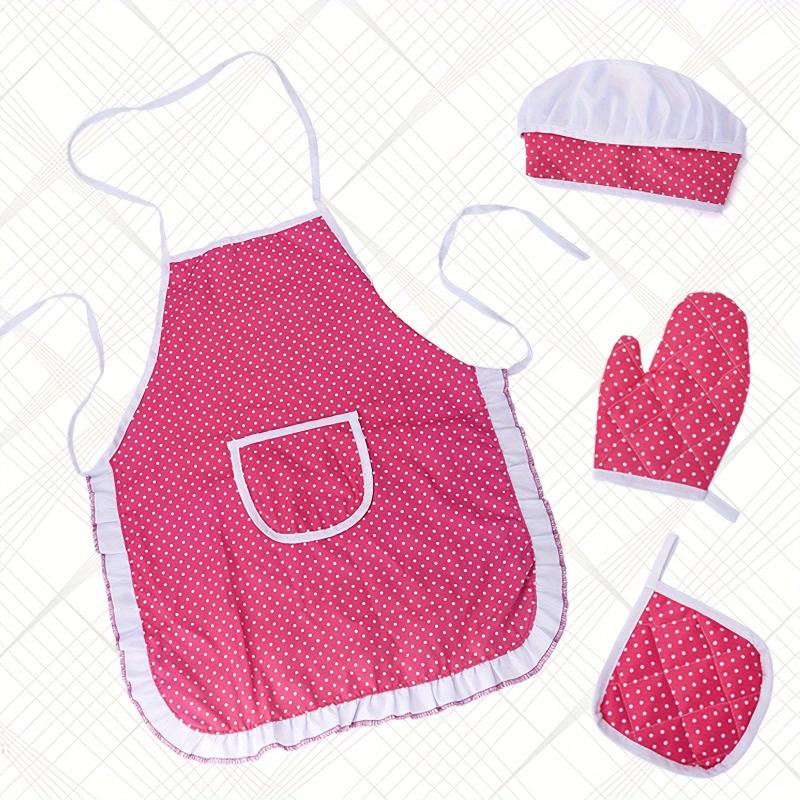 Children's Kitchen Utensils Set with Apron Dress Up Role Play Chef