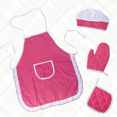 Children's Kitchen Utensils Set with Apron Dress Up Role Play Chef