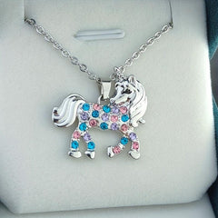 1pc Unicorn Pendant Necklace Colorful Charm Jewelry Party Holiday Gift