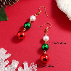 Colorful Bell Drop Earrings for Christmas Party