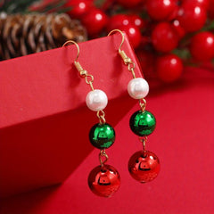Colorful Bell Drop Earrings for Christmas Party