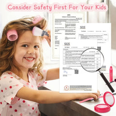Pretend Makeup Kit For Girls Kids with Cosmetic Bag