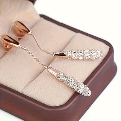 Long Teardrop Tassel Earrings For Women Engagement Party