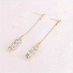 Long Teardrop Tassel Earrings For Women Engagement Party