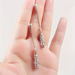 Long Teardrop Tassel Earrings For Women Engagement Party