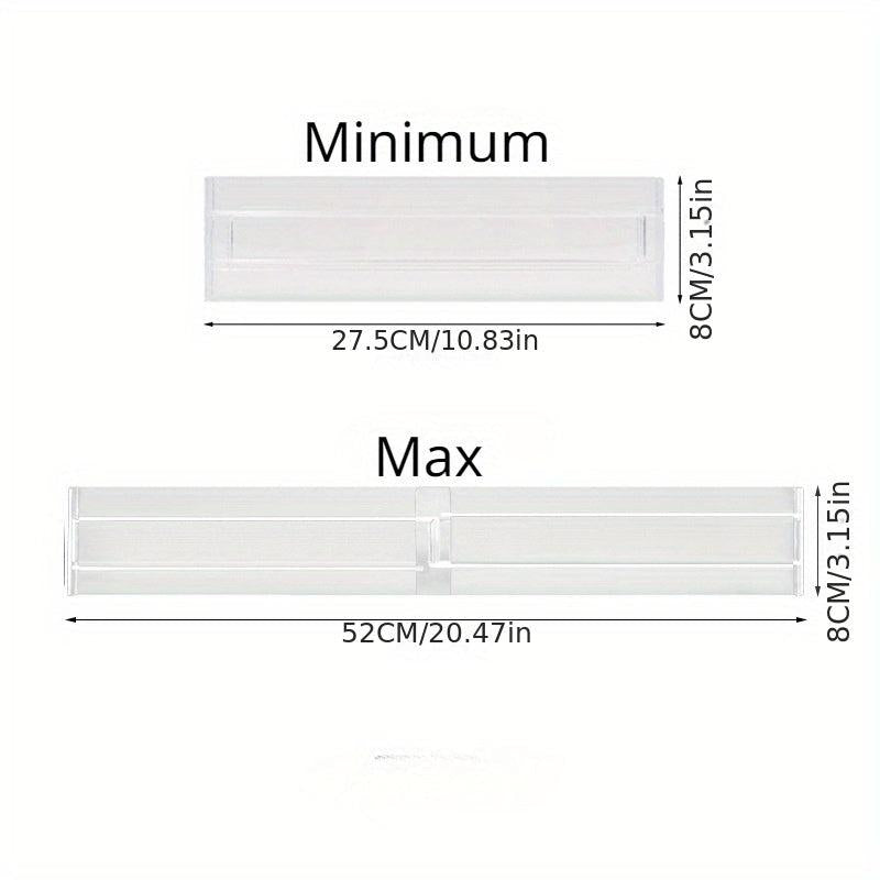 Drawer Dividers Organizers 8 Packs Adjustable Clear Plastic Separators