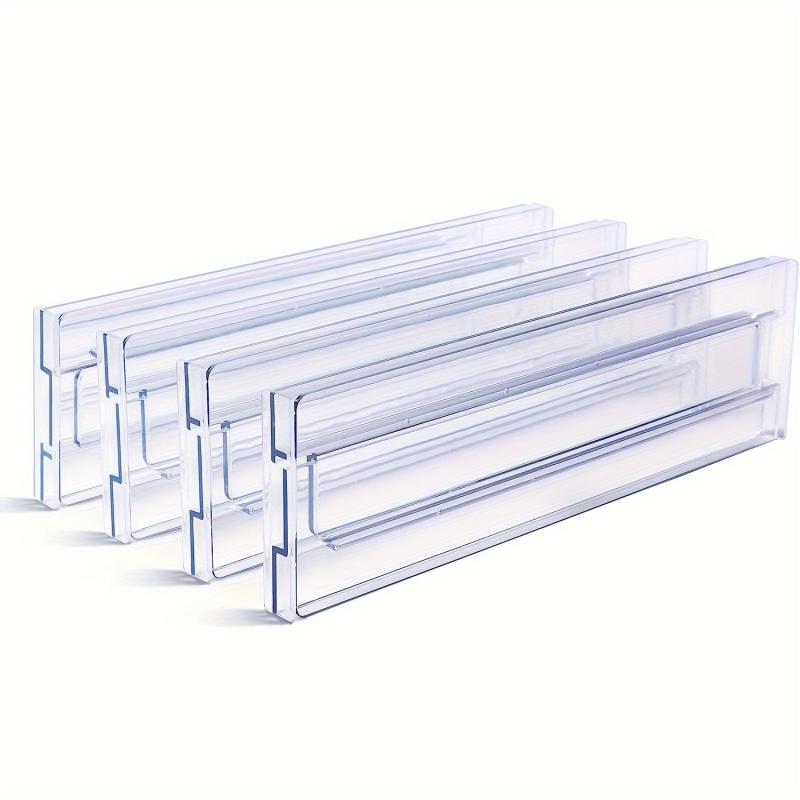 Drawer Dividers Organizers 8 Packs Adjustable Clear Plastic Separators