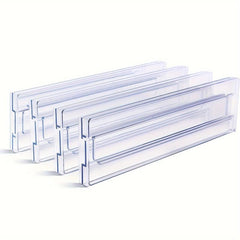 Drawer Dividers Organizers 8 Packs Adjustable Clear Plastic Separators