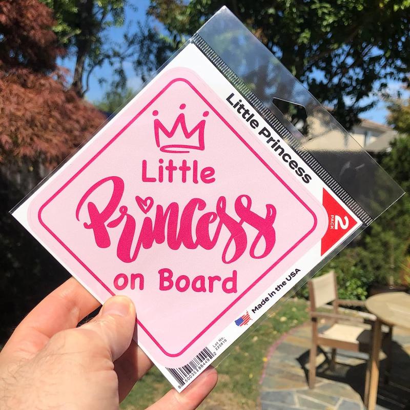 Princess On Board Sticker For Cars Removable Baby On Board Signs