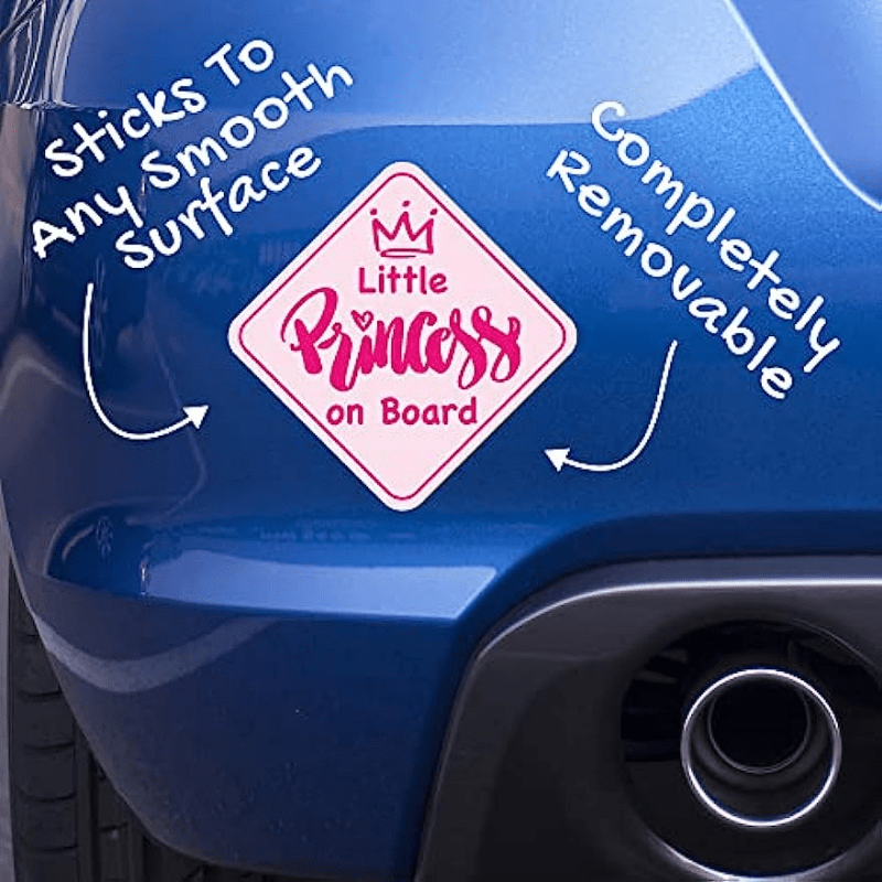 Princess On Board Sticker For Cars Removable Baby On Board Signs