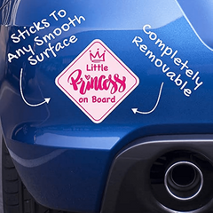 Princess On Board Sticker For Cars Removable Baby On Board Signs