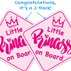 Princess On Board Sticker For Cars Removable Baby On Board Signs