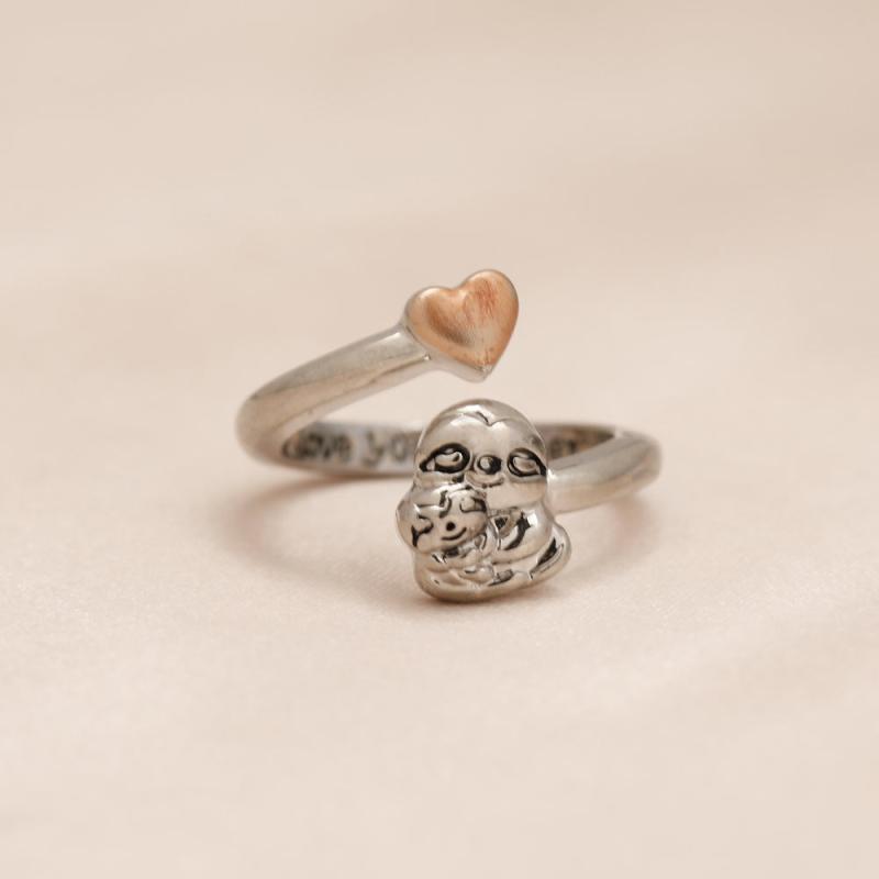 Sloth With Heart Decor Ring Party Jewelry Christmas Halloween Gift
